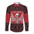Personalized Hawaii Skull Christmas Long Sleeve Button Shirt Mele Kalikimaka Hawaiian Kakau - Polynesian Pride