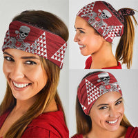 Personalized Hawaii Skull Christmas Neck Gaiter Mele Kalikimaka Hawaiian Kakau - Polynesian Pride