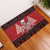 Personalized Hawaii Skull Christmas Rubber Doormat Mele Kalikimaka Hawaiian Kakau - Polynesian Pride