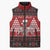 Personalized Hawaii Skull Christmas Sleeveless Puffer Jacket Mele Kalikimaka Hawaiian Kakau - Polynesian Pride