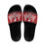 Personalized Hawaii Skull Christmas Slide Sandals Mele Kalikimaka Hawaiian Kakau - Polynesian Pride