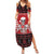 Personalized Hawaii Skull Christmas Summer Maxi Dress Mele Kalikimaka Hawaiian Kakau - Polynesian Pride