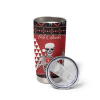 Personalized Hawaii Skull Christmas Tumbler Cup Mele Kalikimaka Hawaiian Kakau - Polynesian Pride