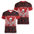 Personalized Hawaii Skull Christmas Women V-Neck T-Shirt Mele Kalikimaka Hawaiian Kakau - Polynesian Pride
