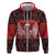 Personalized Hawaii Skull Christmas Zip Hoodie Mele Kalikimaka Hawaiian Kakau - Polynesian Pride