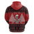 Personalized Hawaii Skull Christmas Zip Hoodie Mele Kalikimaka Hawaiian Kakau - Polynesian Pride