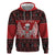 Personalized Hawaii Skull Christmas Zip Hoodie Mele Kalikimaka Hawaiian Kakau - Polynesian Pride