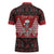 Personalized Hawaii Skull Christmas Zipper Polo Shirt Mele Kalikimaka Hawaiian Kakau - Polynesian Pride