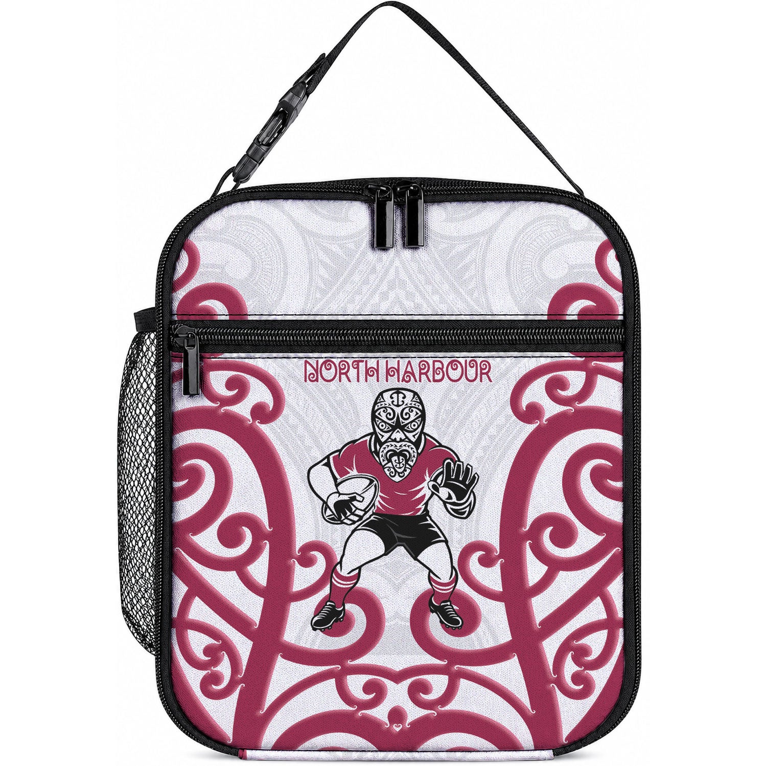 North Harbour Rugby New Zealand Lunch Bag Aotearoa Maori Pukana Tiki Mascot