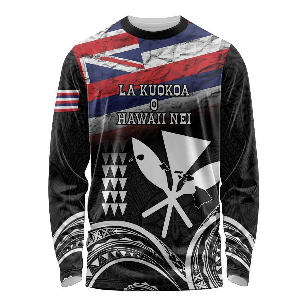 Hawaii Independence Day Long Sleeve Shirt La Kuokoa - Happy 28th November LT14 Unisex Black - Polynesian Pride