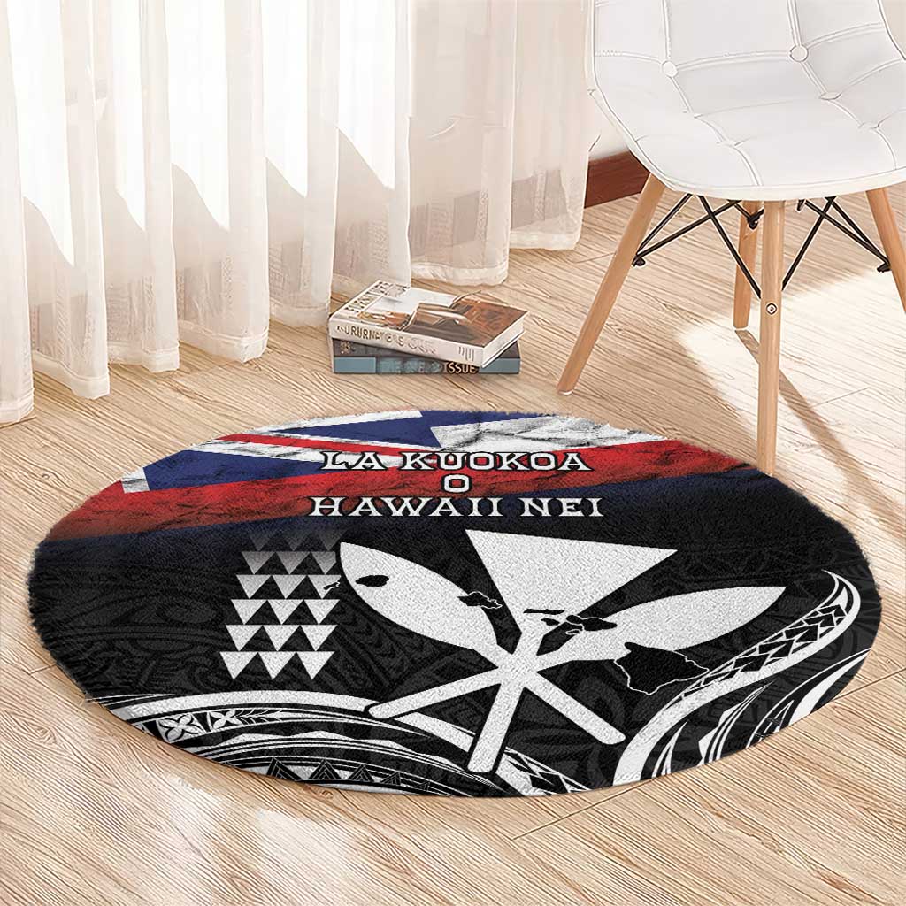 Hawaii Independence Day Round Carpet La Kuokoa - Happy 28th November LT14 - Polynesian Pride