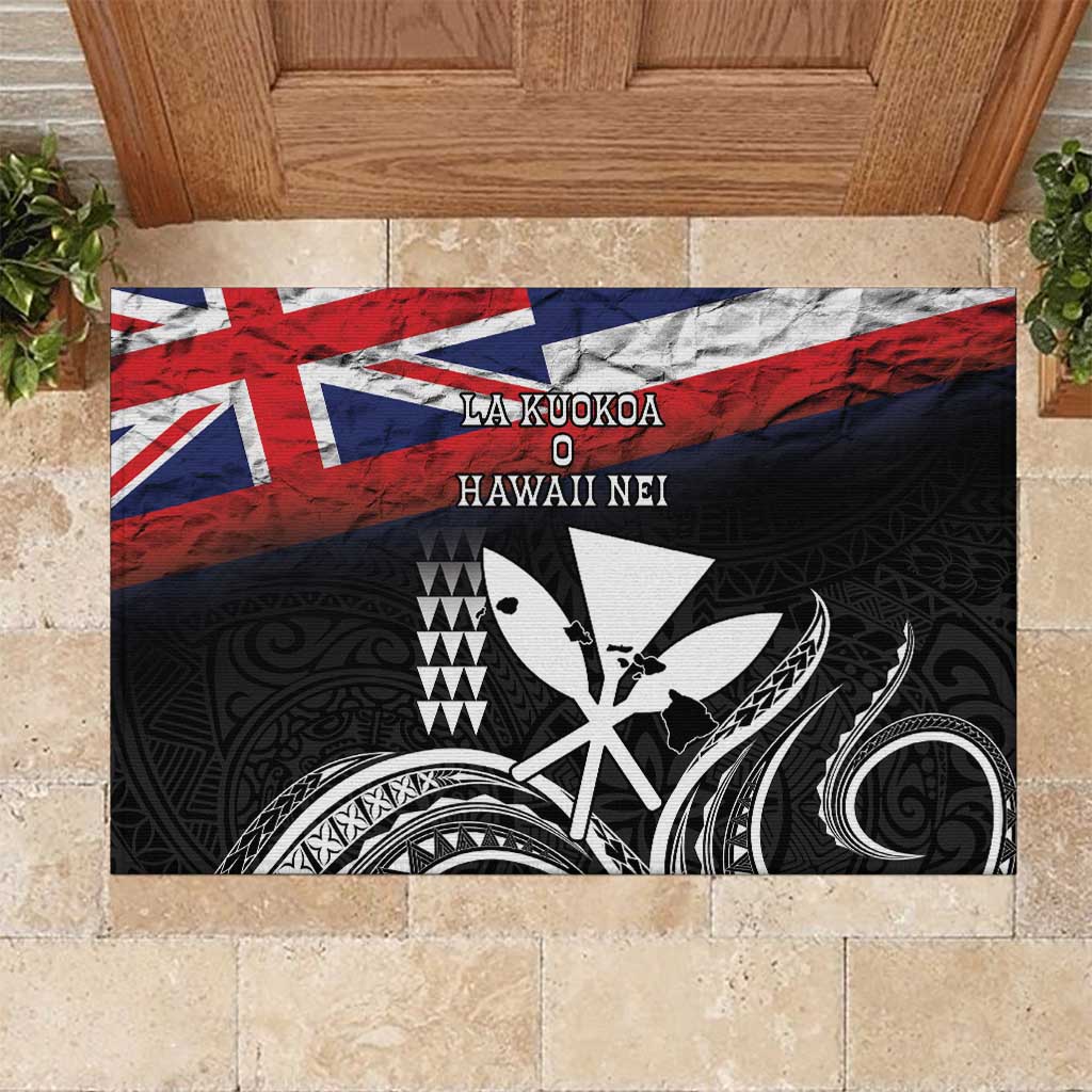 Hawaii Independence Day Rubber Doormat La Kuokoa - Happy 28th November