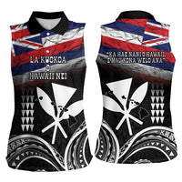 Hawaii Independence Day Women Sleeveless Polo Shirt La Kuokoa - Happy 28th November
