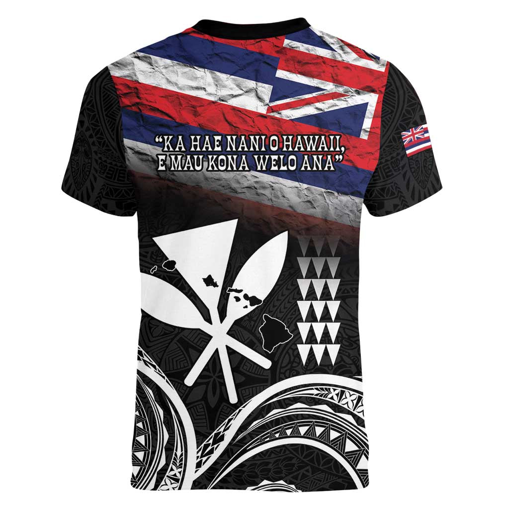 Hawaii Independence Day Women V-Neck T-Shirt La Kuokoa - Happy 28th November