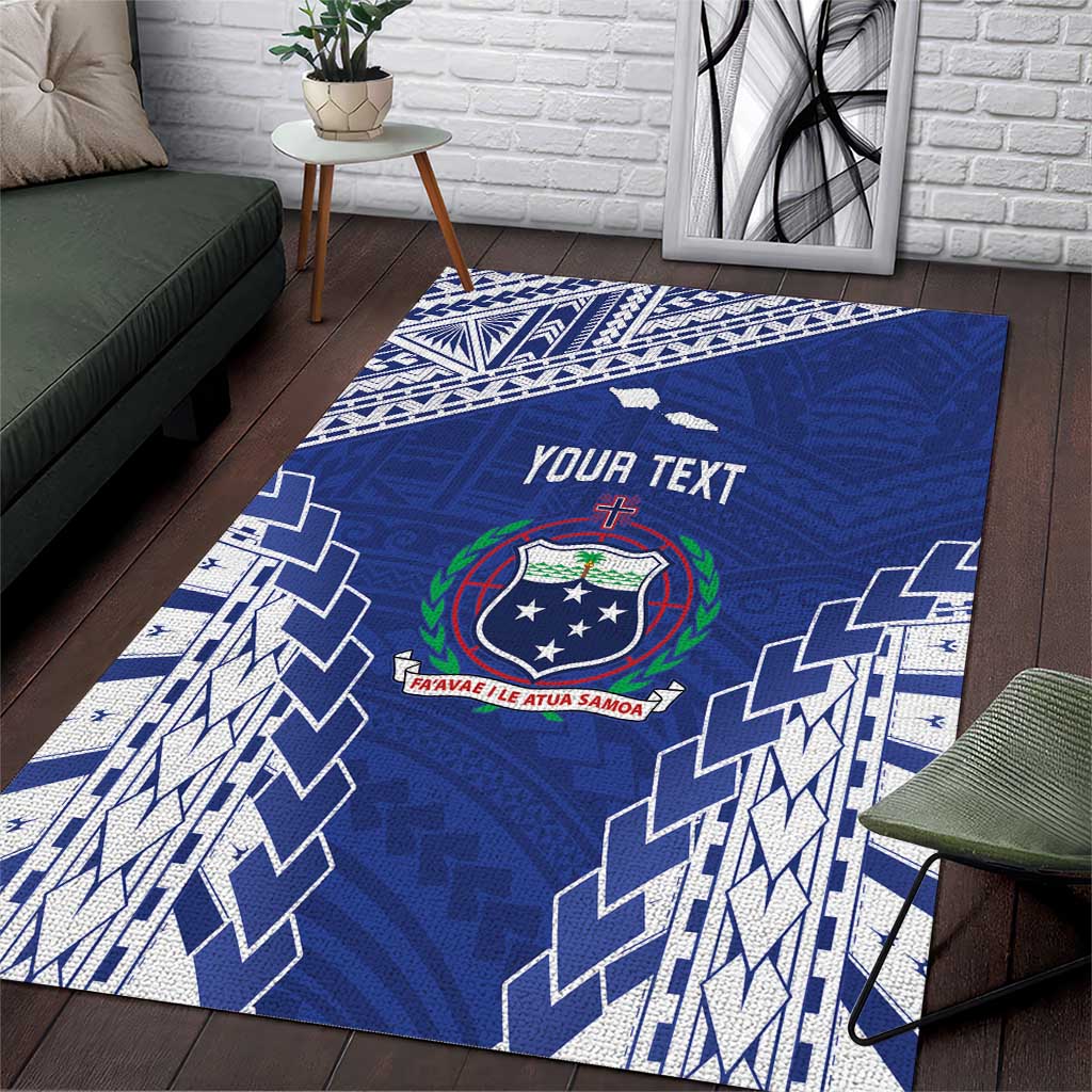 Toa Samoa Rugby Custom Area Rug Go Champions Pacific Samoan Pattern - Polynesian Pride