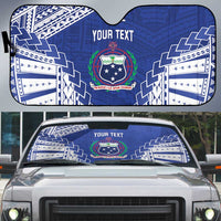 Toa Samoa Rugby Custom Auto Sun Shade Go Champions Pacific Samoan Pattern - Polynesian Pride