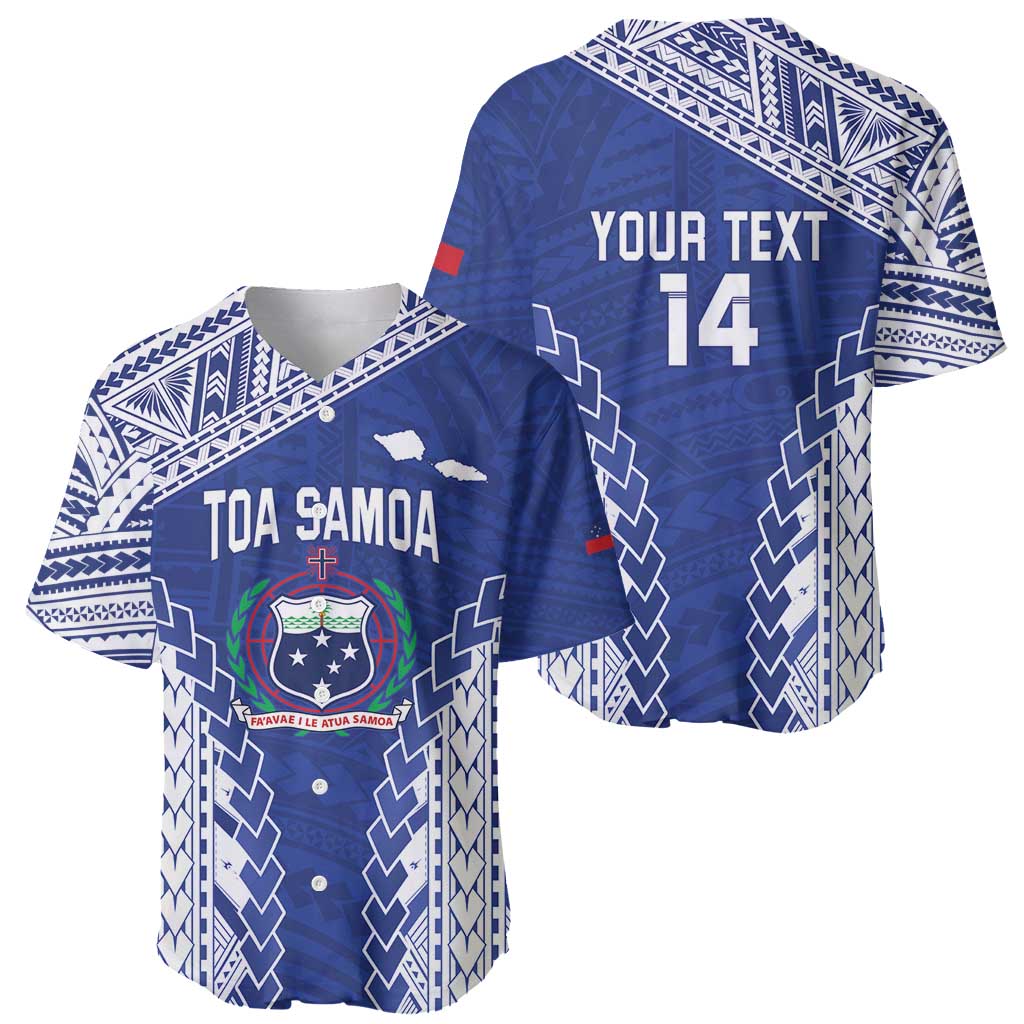 Toa Samoa Rugby Custom Baseball Jersey Go Champions Pacific Samoan Pattern - Polynesian Pride