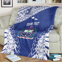 Toa Samoa Rugby Custom Blanket Go Champions Pacific Samoan Pattern - Polynesian Pride