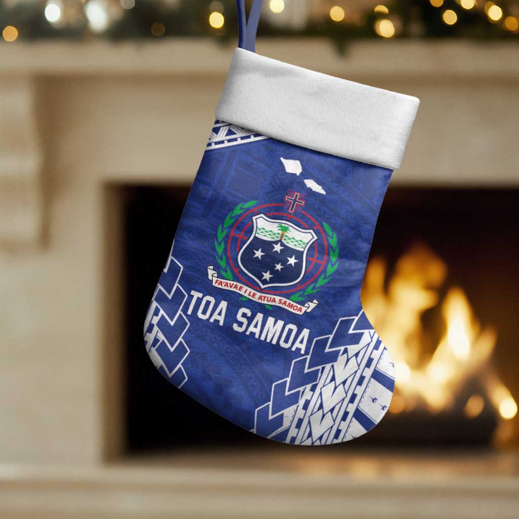 Toa Samoa Rugby Custom Christmas Stocking Go Champions Pacific Samoan Pattern - Polynesian Pride
