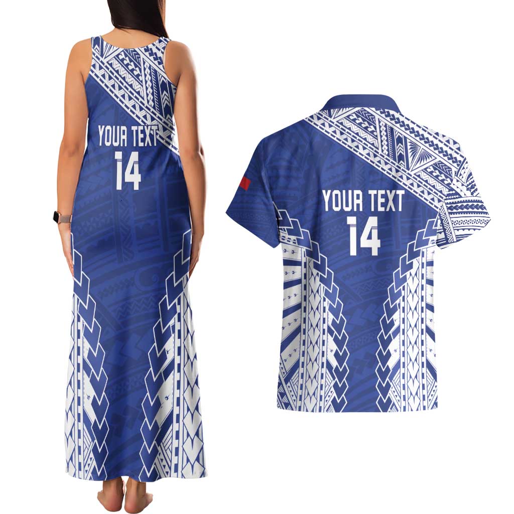 Toa Samoa Rugby Custom Couples Matching Tank Maxi Dress and Hawaiian Shirt Go Champions Pacific Samoan Pattern - Polynesian Pride