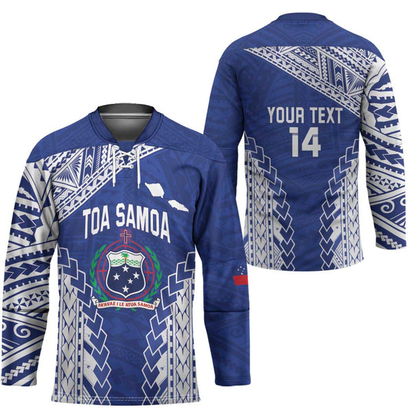 Toa Samoa Rugby Custom Hockey Jersey Go Champions Pacific Samoan ...
