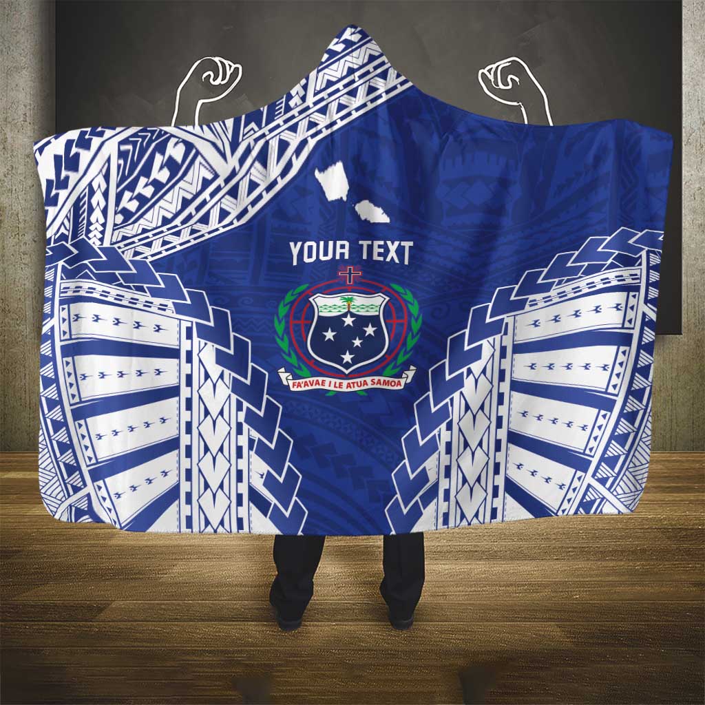 Toa Samoa Rugby Custom Hooded Blanket Go Champions Pacific Samoan Pattern - Polynesian Pride