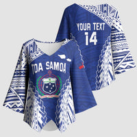 Toa Samoa Rugby Custom Kimono Sleeve Blouse Go Champions Pacific Samoan Pattern - Polynesian Pride