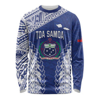 Toa Samoa Rugby Custom Long Sleeve Shirt Go Champions Pacific Samoan Pattern - Polynesian Pride