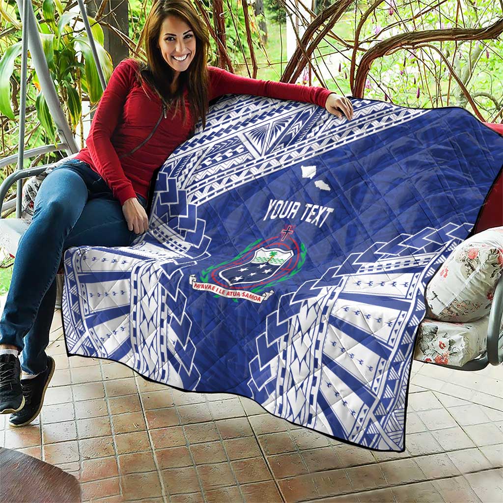 Toa Samoa Rugby Custom Quilt Go Champions Pacific Samoan Pattern - Polynesian Pride