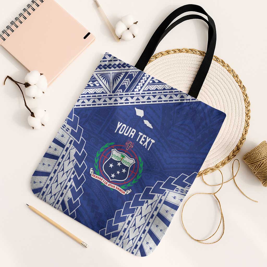 Toa Samoa Rugby Custom Tote Bag Go Champions Pacific Samoan Pattern - Polynesian Pride