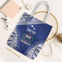 Toa Samoa Rugby Custom Tote Bag Go Champions Pacific Samoan Pattern - Polynesian Pride