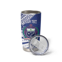 Toa Samoa Rugby Custom Tumbler Cup Go Champions Pacific Samoan Pattern - Polynesian Pride