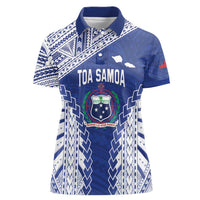 Toa Samoa Rugby Custom Women Polo Shirt Go Champions Pacific Samoan Pattern - Polynesian Pride