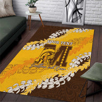 Personalized Mililani Hawaii High School Area Rug Puakenikeni Lei Hawaiian Pattern - Polynesian Pride