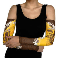 Personalized Mililani Hawaii High School Arm Sleeves Puakenikeni Lei Hawaiian Pattern - Polynesian Pride