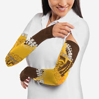 Personalized Mililani Hawaii High School Arm Sleeves Puakenikeni Lei Hawaiian Pattern - Polynesian Pride
