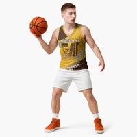 Personalized Mililani Hawaii High School Basketball Jersey Puakenikeni Lei Hawaiian Pattern - Polynesian Pride