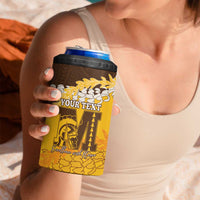 Personalized Mililani Hawaii High School 4 in 1 Can Cooler Tumbler Puakenikeni Lei Hawaiian Pattern - Polynesian Pride