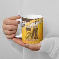 Personalized Mililani Hawaii High School Ceramic Mug Puakenikeni Lei Hawaiian Pattern - Polynesian Pride