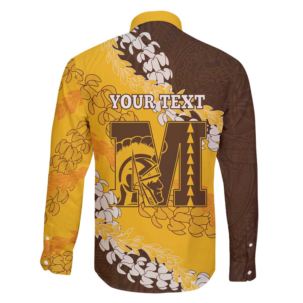 Personalized Mililani Hawaii High School Family Matching Off Shoulder Short Dress and Hawaiian Shirt Puakenikeni Lei Hawaiian Pattern - Polynesian Pride