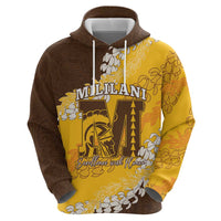 Personalized Mililani Hawaii High School Hoodie Puakenikeni Lei Hawaiian Pattern - Polynesian Pride