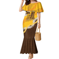 Personalized Mililani Hawaii High School Mermaid Dress Puakenikeni Lei Hawaiian Pattern - Polynesian Pride