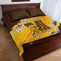 Personalized Mililani Hawaii High School Quilt Bed Set Puakenikeni Lei Hawaiian Pattern - Polynesian Pride