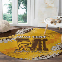 Personalized Mililani Hawaii High School Round Carpet Puakenikeni Lei Hawaiian Pattern - Polynesian Pride