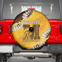 Personalized Mililani Hawaii High School Spare Tire Cover Puakenikeni Lei Hawaiian Pattern - Polynesian Pride