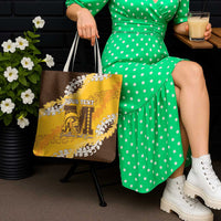 Personalized Mililani Hawaii High School Tote Bag Puakenikeni Lei Hawaiian Pattern - Polynesian Pride