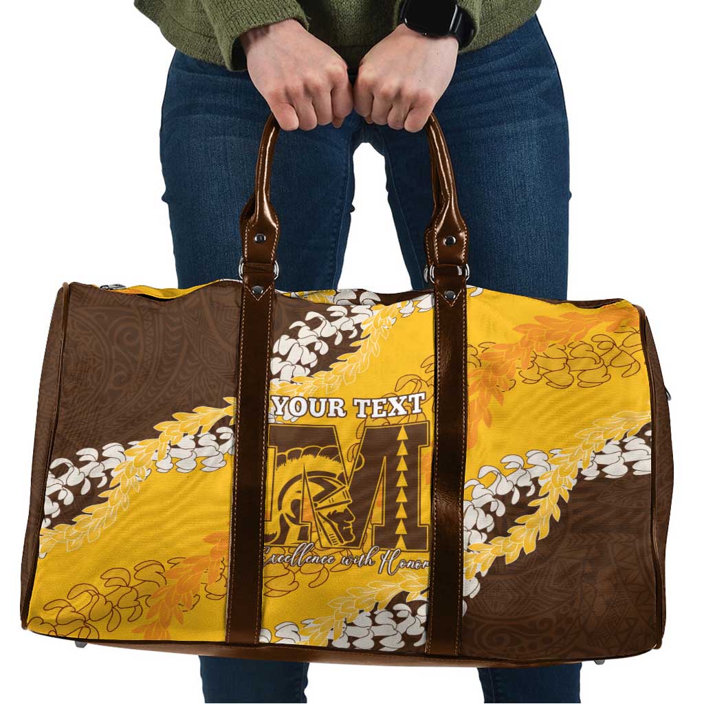 Personalized Mililani Hawaii High School Travel Bag Puakenikeni Lei Hawaiian Pattern - Polynesian Pride