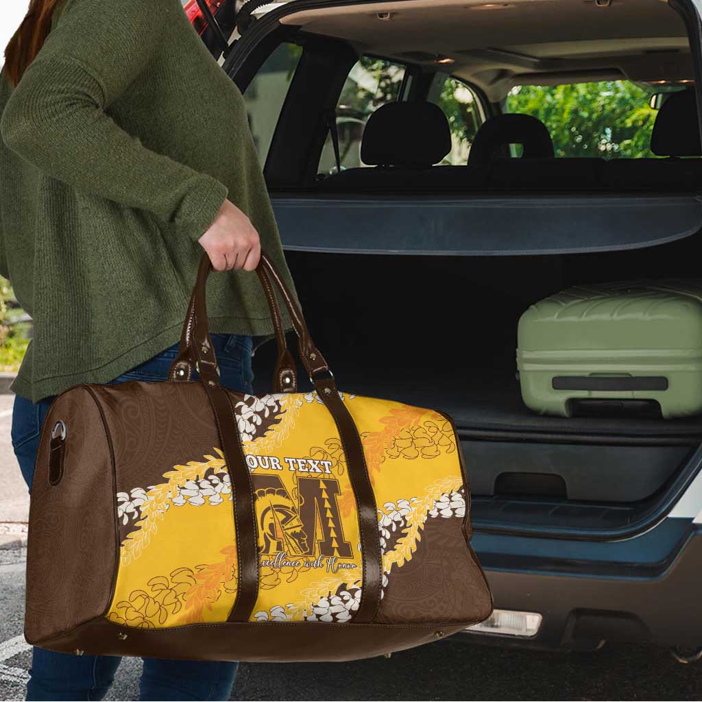 Personalized Mililani Hawaii High School Travel Bag Puakenikeni Lei Hawaiian Pattern - Polynesian Pride