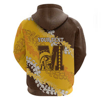 Personalized Mililani Hawaii High School Zip Hoodie Puakenikeni Lei Hawaiian Pattern - Polynesian Pride