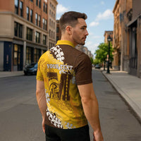 Personalized Mililani Hawaii High School Zipper Polo Shirt Puakenikeni Lei Hawaiian Pattern - Polynesian Pride